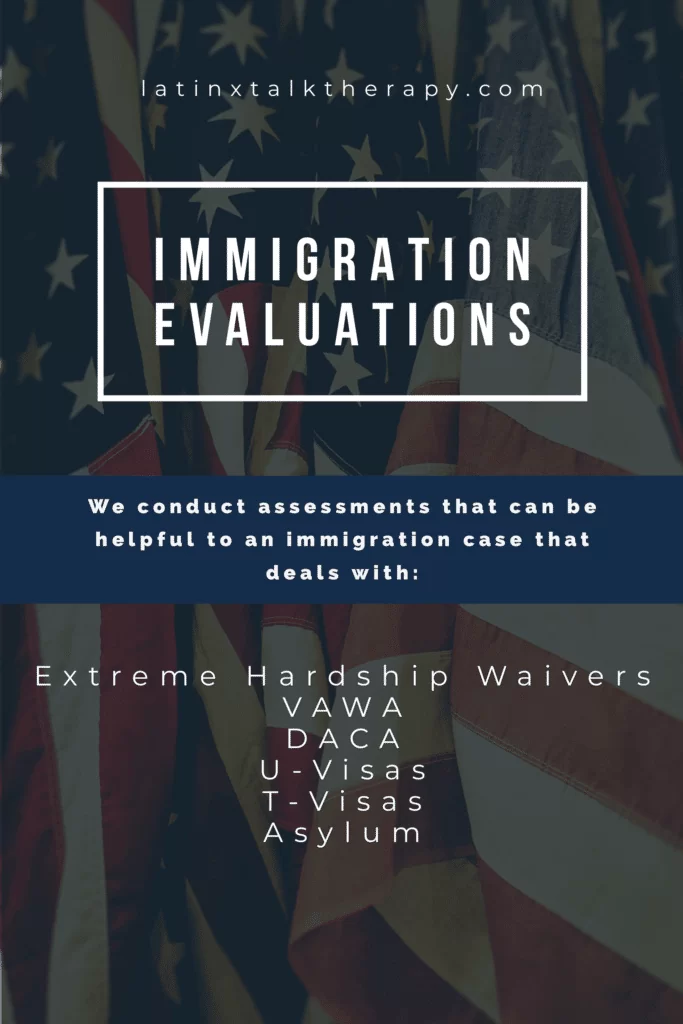 Latinx Immigration Psychological Evaluations Graphic